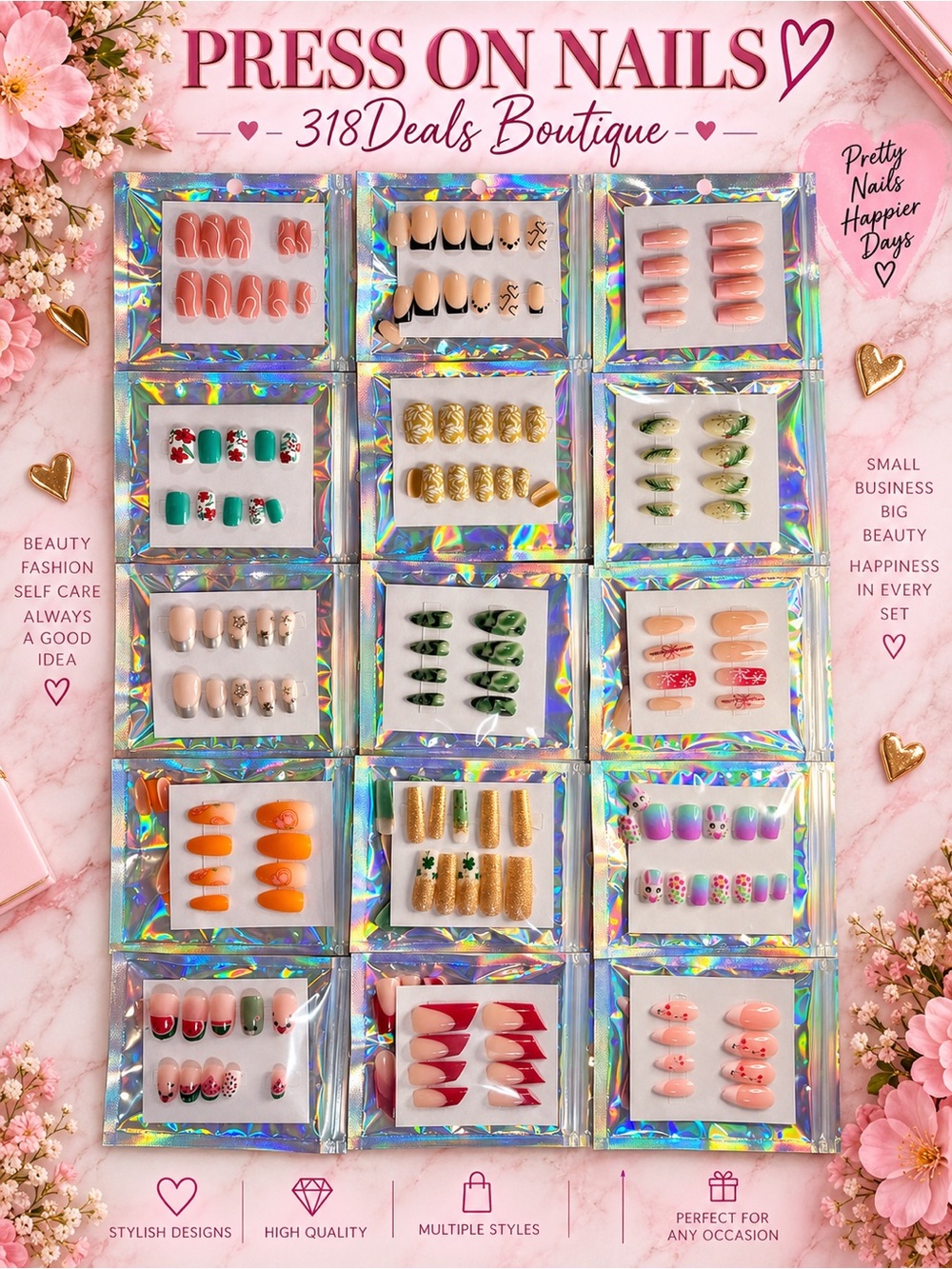 15 sets of Press-On Nails